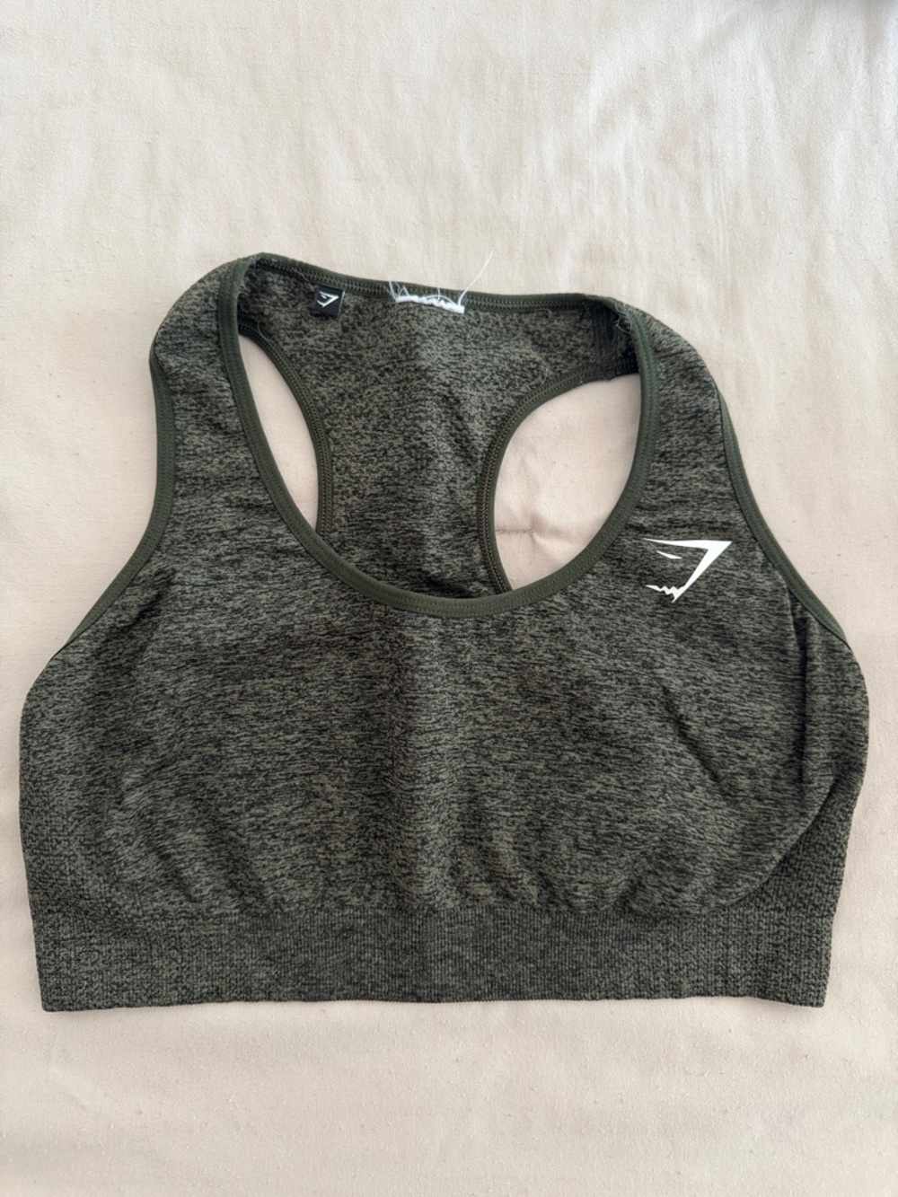 Gymshark Seamless Olive Racerback Sports Bra